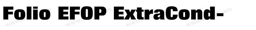 Folio EFOP ExtraCond字体转换
